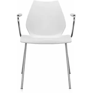 Chaise avec accoudoirs blanche Maui - Kartell pas cher