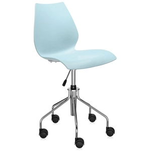 Kartell - Maui - Fauteuil pivotant Moderne bleu ciel pas cher