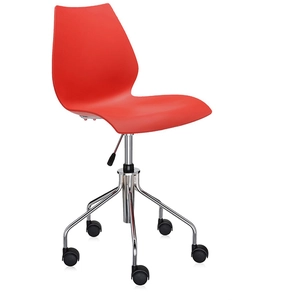 Chaise rotative Maui - rouge pourpre Kartell pas cher