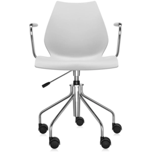 Chaise rotative à accoudoirs Maui - gris clair Kartell pas cher