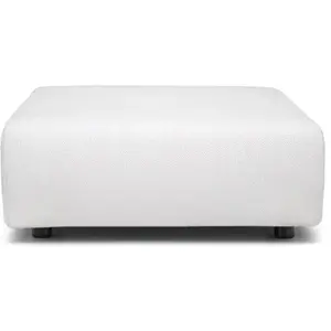 Kartell Pouf Plastics Duo 7090 (Blanc - Tissu Nilo)