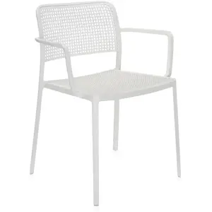 Kartell Set De 2 Fauteuils Audrey (Structure Peinte En Blanc / Assise ...