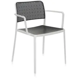 Kartell Set De 2 Fauteuils Audrey (Structure Peinte En Blanc / Assise ... pas cher