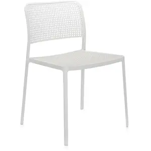 Kartell Set De 2 Chaises Audrey (Structure Peinte En Blanc / Assise Bl...