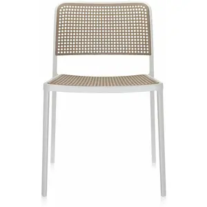 Chaise sable et blanche Audrey - Kartell