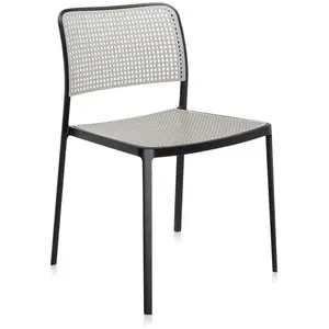 Kartell Set De 2 Chaises Audrey (Structure Peinte En Noir/ Assise Gris...