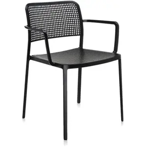 Kartell Set De 2 Fauteuils Audrey (Structure Peinte En Noir/ Assise No... pas cher