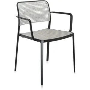 Kartell Set De 2 Fauteuils Audrey (Structure Peinte En Noir/ Assise Gr...