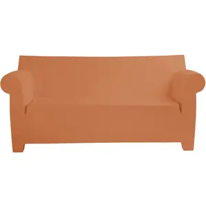 Kartell Bubble Club Sofa, Polyéthylène Masse, Rouge Terre, 2 Places