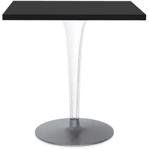 KARTELL table basse TOPTOP plateau carré et pied et base ronds (Noir -... pas cher