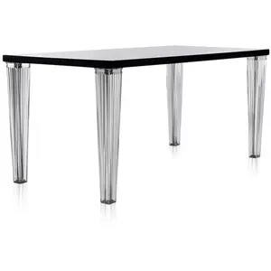 KARTELL Table TOP TOP plateau en verre dim. 160x72x80 (Noir - pleateau... pas cher