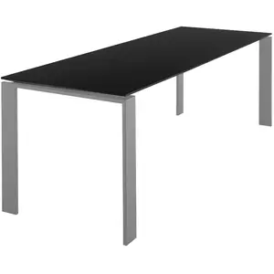 KARTELL table FOUR 223x79xH72 cm (Plateau noir - Peids en aluminium - ...
