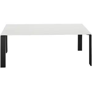 KARTELL table FOUR 190x79xH72 cm (Plateau blanc - Pieds noir - Plateau...