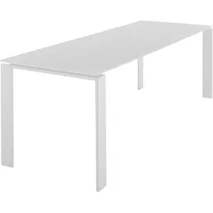 KARTELL table FOUR 158x79xH72 cm (Plateau blanc - Pieds blanc - Platea... pas cher