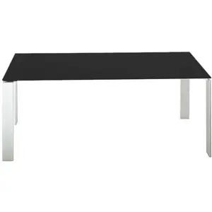 KARTELL table FOUR 158x79xH72 cm (Plateau noir - Pieds blancs - Platea... pas cher
