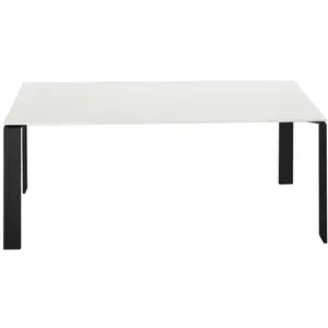 KARTELL table FOUR 158x79xH72 cm (Plateau blanc - Pieds noir - Plateau...