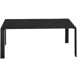 KARTELL table FOUR 158x79xH72 cm (Plateau noir - Pieds noirs - Plateau en laminé anti-rayures et pieds en acier verni)