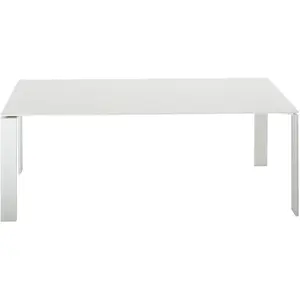 KARTELL table FOUR 190x79xH72 cm (Plateau blanc - Pieds blanc - Platea...