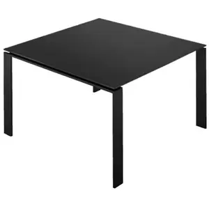 KARTELL table FOUR 128x128xH72 cm (Plateau noir - Pieds noirs - Platea...