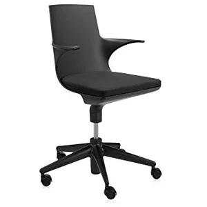 Kartell 4819/09 Spoon Chair Fauteuil Pivotant, Polypropylène Noir pas cher