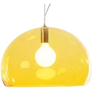 Comparateur de prix : Kartell Kartell Lampe À Suspension Fl/Y Fly (Jaune - Pmma Transparent)