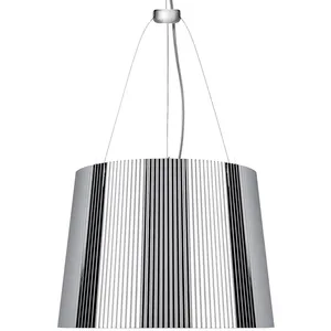Comparateur de prix : KARTELL lampe à suspension GÈ (Chrome - Polycarbonate 2.0 à partir de matière première renouvelable)