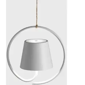 Zafferano Lampe à suspension led rechargeable et dimmable Poldina Bianca pas cher