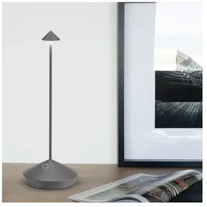 Comparateur de prix : Zafferano Pina 3K lampe à poser rechargeable IP54 gris foncé