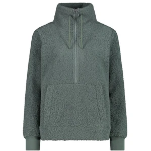 CMP - Women's Sweat 32P3806 - Pull polaire taille 38, vert olive/gris