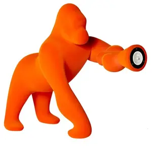 QEEBOO lampe de table KONG XS VELVET FINISH (Orange - Polyéthylène et velours) pas cher