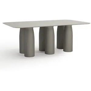 QEEBOO table rectangulaire pour l'intérieur et l'extérieur TOTO avec plateau en HPL (Ottawa - Polyéthylène et HPL)