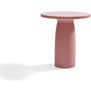 QEEBOO table pour l'intérieur et l'extérieur TOTO avec plateau en verre Ø 70 cm (Pink - Polyéthylène et verre) pas cher