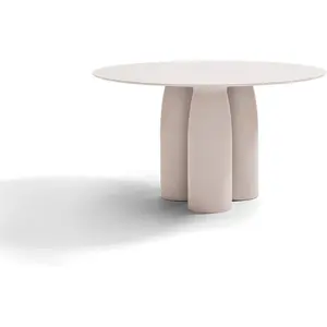 QEEBOO table ronde pour l'intérieur et l'extérieur TOTO avec plateau en HPL (Warm white - Polyéthylène et HPL) pas cher