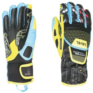 Level - Worldcup JR CF - Gants ski enfant Yellow / Blue - 5 JR - S pas cher
