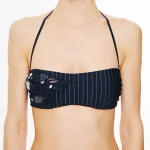 La Perla - Haut de maillot de bain bandeau Avant-Garden bleu marine 85... pas cher
