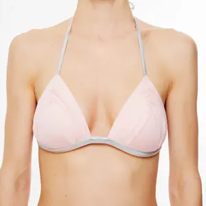 La Perla - Haut de maillot de bain triangle Waves rose clair/argenté 8... pas cher