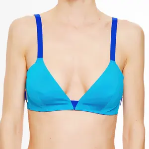 La Perla - Haut de maillot de bain triangle Ryder turquoise/cobalt T.8... pas cher