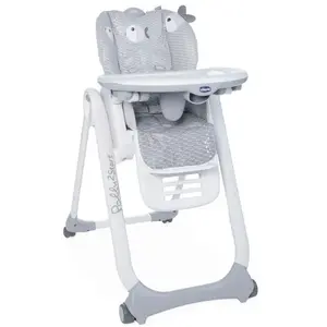 Chaise Haute Évolutive Roba Born Up 2en1 + Transat - Bois, Gris Argenté, De 0 à 70kg