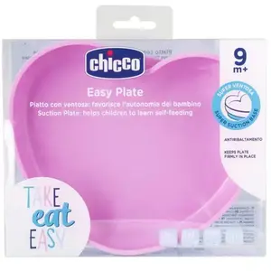 Comparateur de prix : Chicco Chicco-Assiette Coeur En Silicone Avec Ventouse - Rose - 9m+