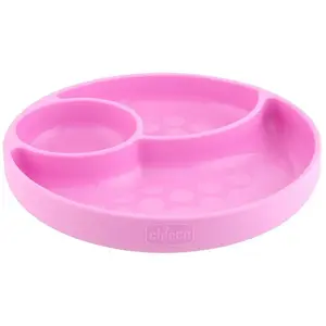 Chicco Take Eat Easy Plat à Compartiments avec Ventouse +12m Rose