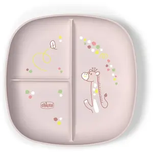 Chicco, Vaisselle + couverts pour enfants, 3-teilige beige Platte 12m+