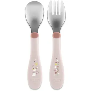 Chicco, Vaisselle + couverts pour enfants, Beiges Metallbesteck 18m+