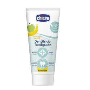 Comparateur de prix : Dentifrice Chicco au goût pomme-banane pour bébés de 6 à 24 mois, 50 ml