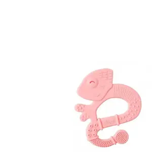 Comparateur de prix : Chicco Anneau de Dentition +2m Soft & Clean Iguane Rose