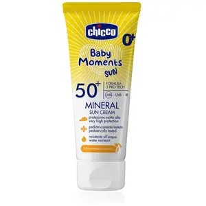 Chicco Baby Moments Sun Mineral crème solaire pour enfant SPF 50+ 0 m+ 75 ml pas cher