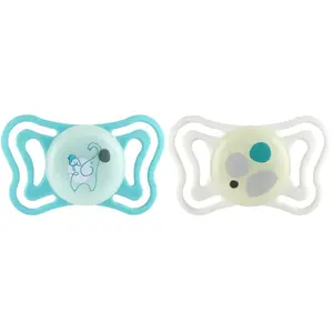 CHICCO, Sucette Light Silicone  6-16m 2 Pcs, Vert
