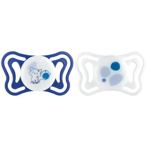 CHICCO, Tétine Light Silicone 16-36 2pcs, Bleu Clair