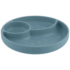 CHICCO, Assiette Compartimentée En Silicone Avec Ventouse, Teal