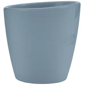 CHICCO, Mug En Silicone 6m+, Blu