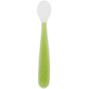 CHICCO, Cuillère En Silicone Souple 6m+, Verde